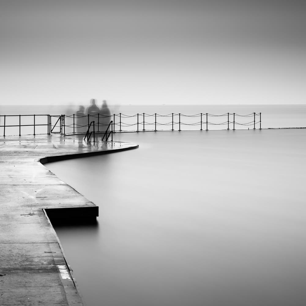 Ethereal Ocean Pool Figures by Robert Bolton — canvas wall art