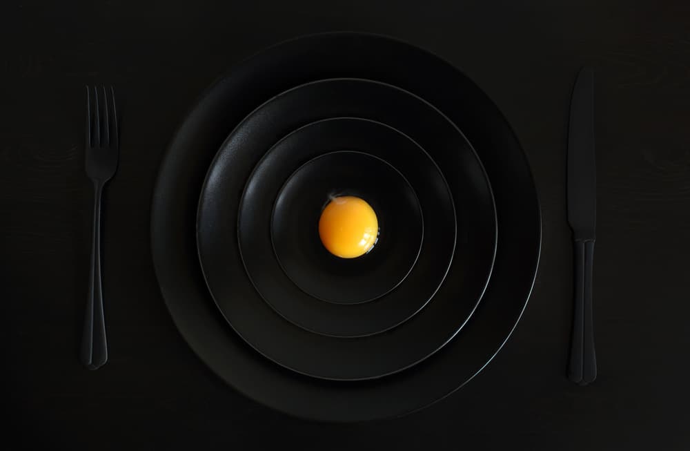 Minimalist Egg Yolk by Victoria Glinka — canvas wall art