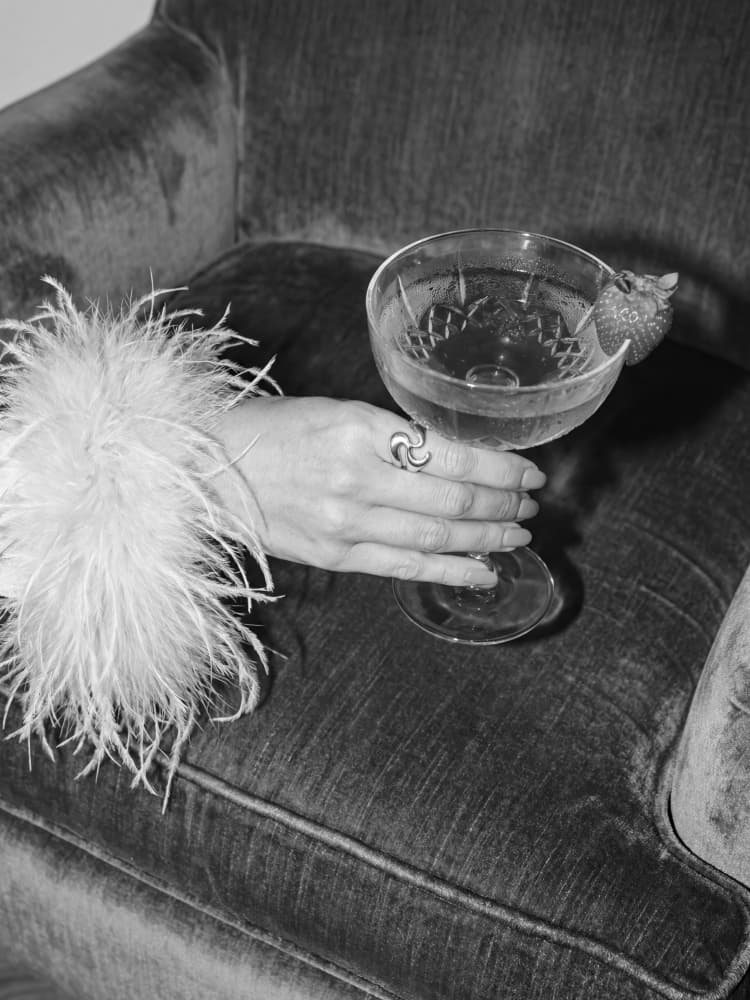 Glamorous Feather Cocktail by Andreas Magnusson — canvas wall art