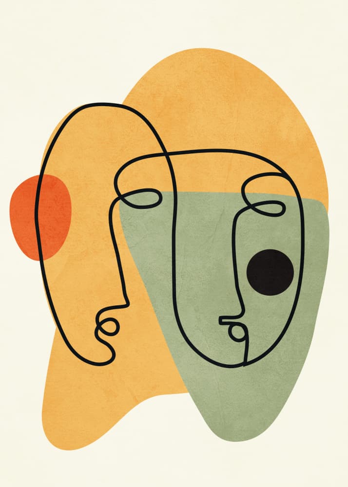 Organic Abstract Faces by City Art — canvas wall art