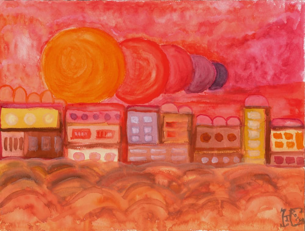 Colorful City Dream by Tim Hoinkis — canvas wall art