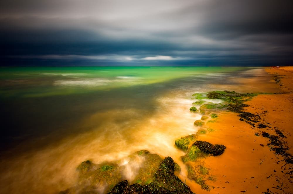 Dramatic Green Coastline by Piotr Krol (Bax) — canvas wall art