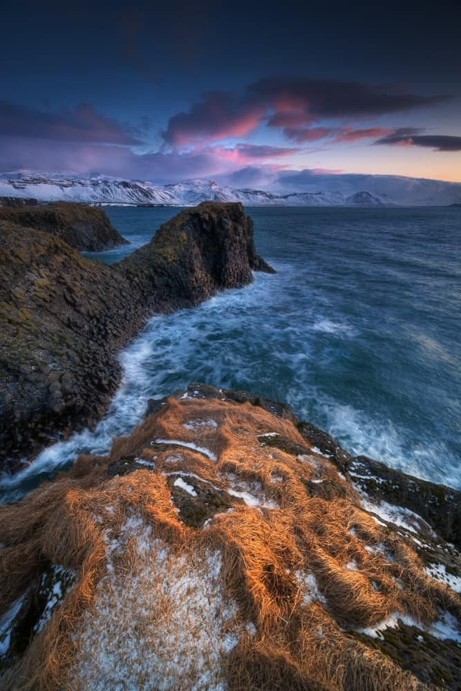 Golden Winter Coast Sunset by Adam Pachula — canvas wall art