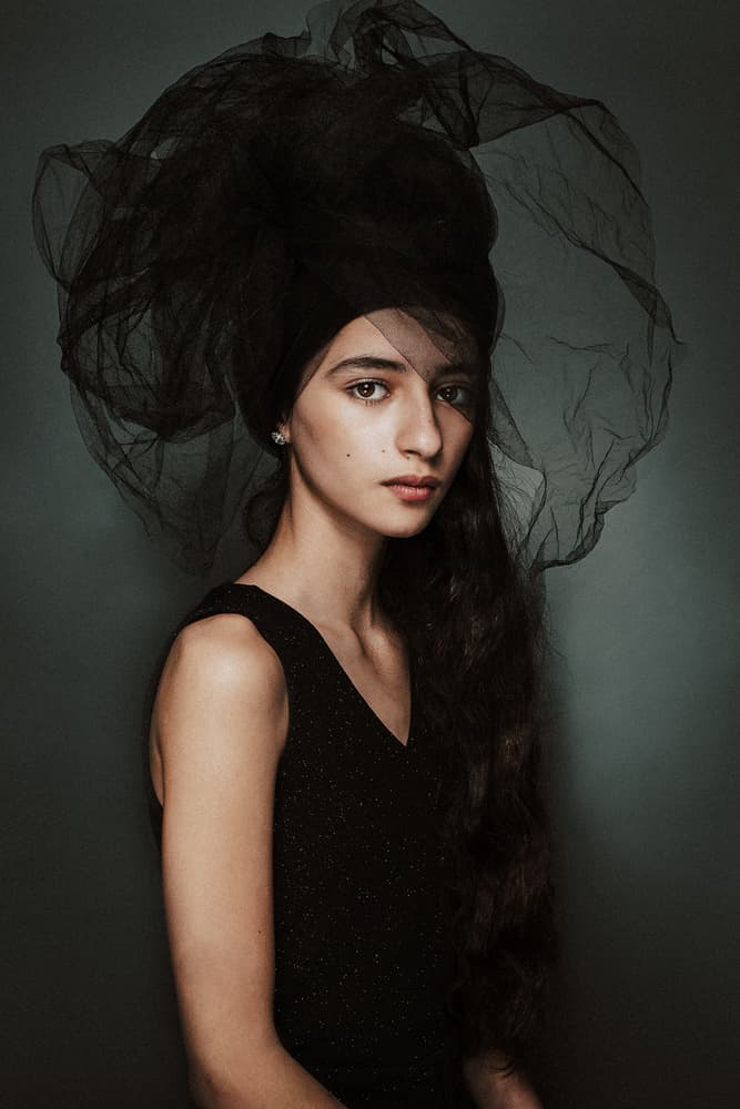 Elegant Mysterious Woman by Fatima Cherkaoui — canvas wall art