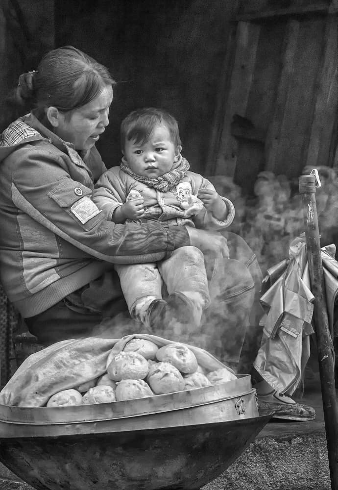 Market Day Embrace by Angela Muliani Hartojo — canvas wall art