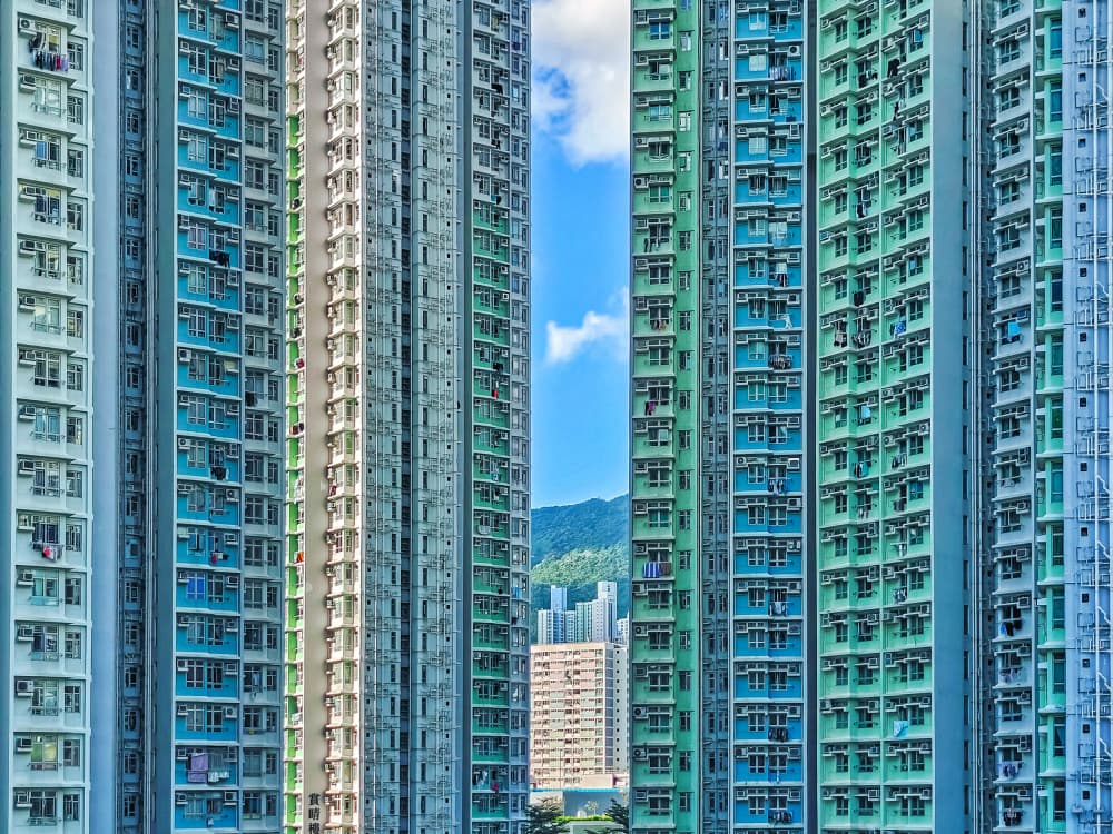Colorful Urban Highrises by Tong Ho Chung Howard — canvas wall art