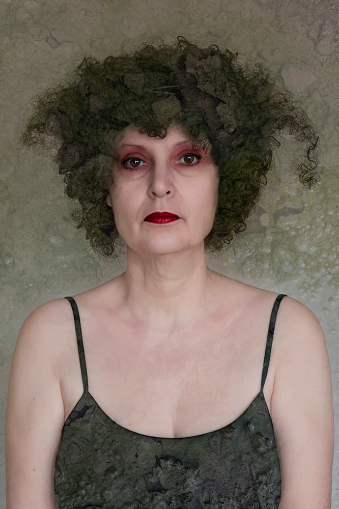 Verdant Woman Portrait by Angelika Martha Himburg — canvas wall art