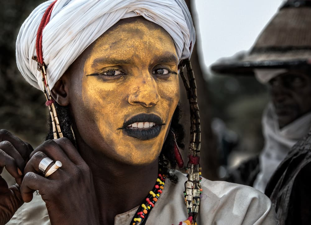 Golden Face Tuareg Man by Joxe Inazio Kuesta Garmendia — canvas wall art