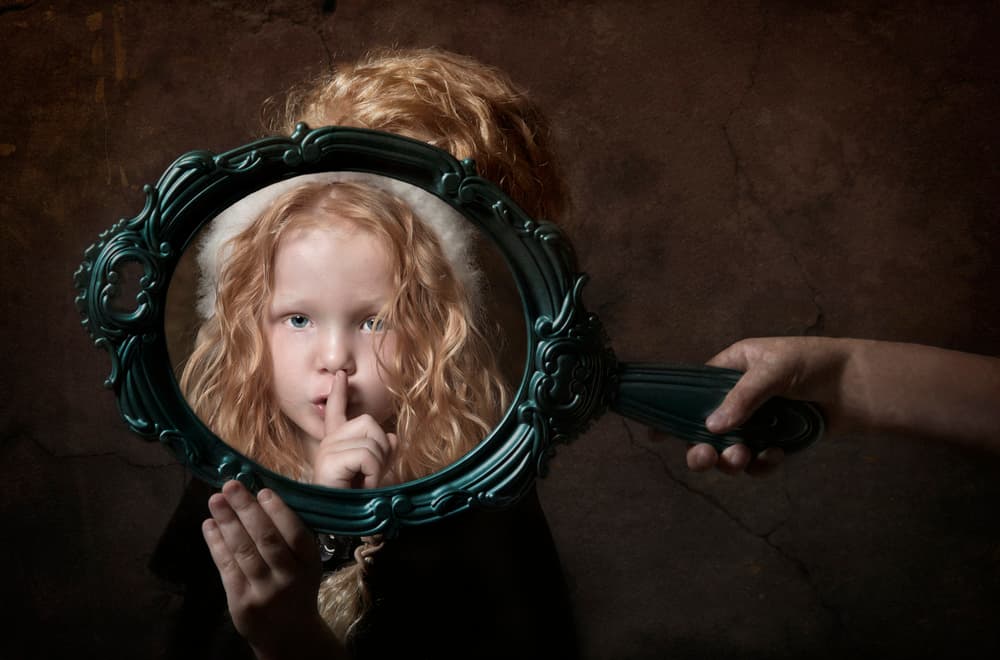 Secret Mirror Child by Carola Kayen-Mouthaan — canvas wall art