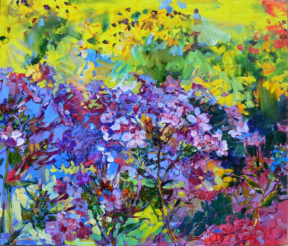 Colorful Floral Garden by Andrii Kutsachenko — canvas wall art