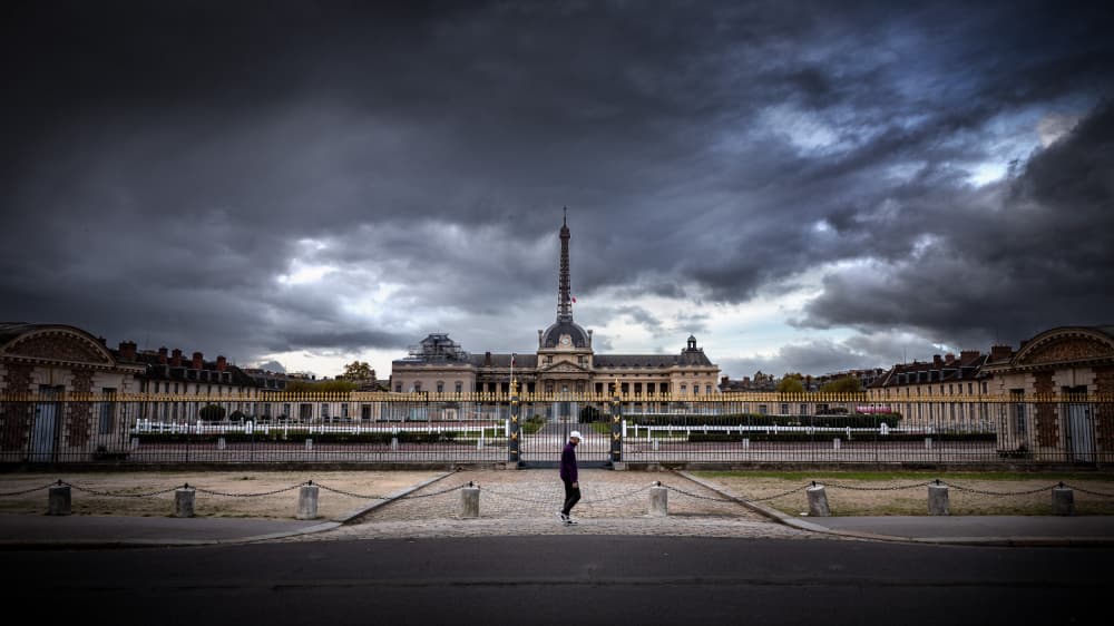 Dark Skies Over Paris by Gonçalo Capitão — canvas wall art