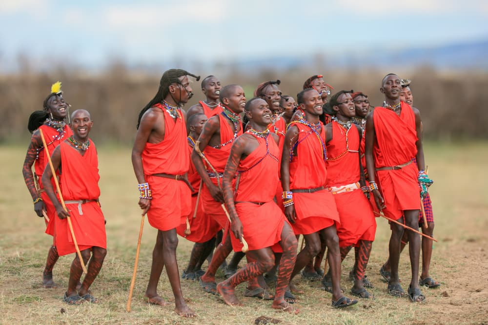 Vibrant Maasai Dance by Jeffrey C. Sink — canvas wall art
