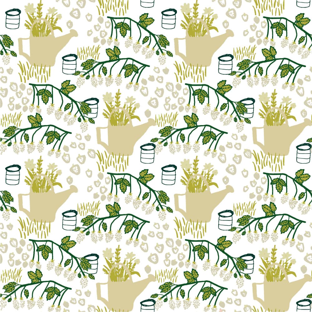 Garden Harvest Pattern by Gemma Bardot — canvas wall art