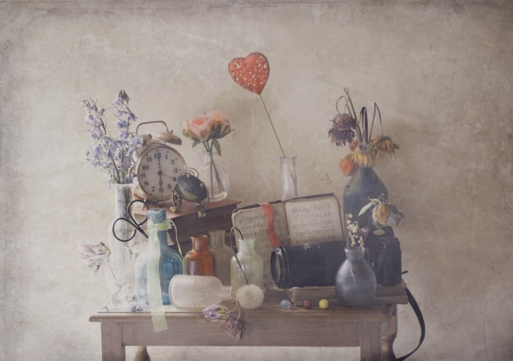 Sentimental Vintage Finds by Delphine Devos — canvas wall art