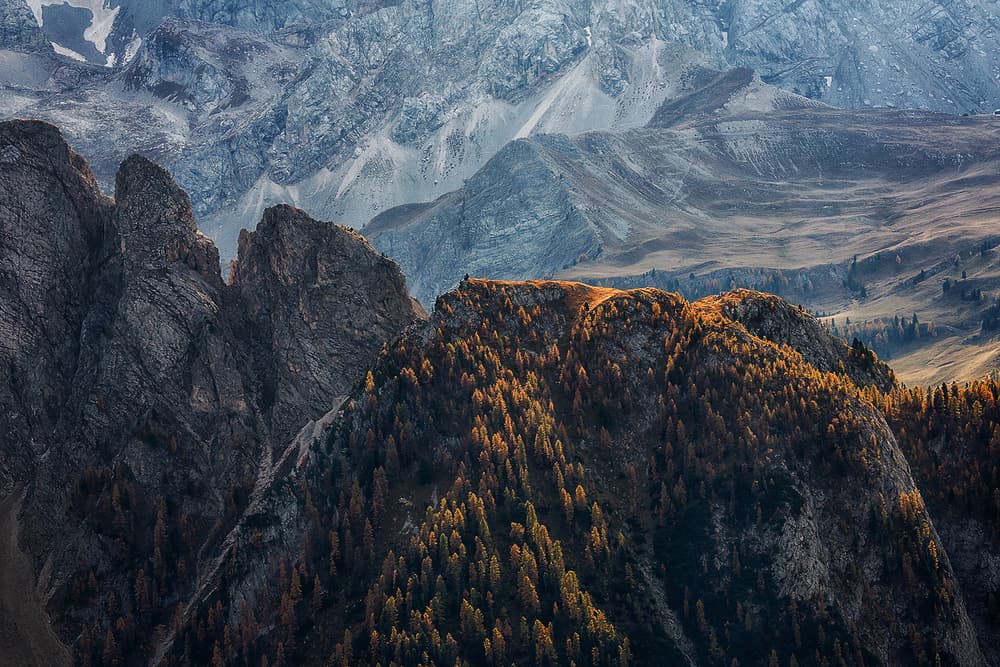 Golden Autumn Alpine View by Uschi Hermann — canvas wall art