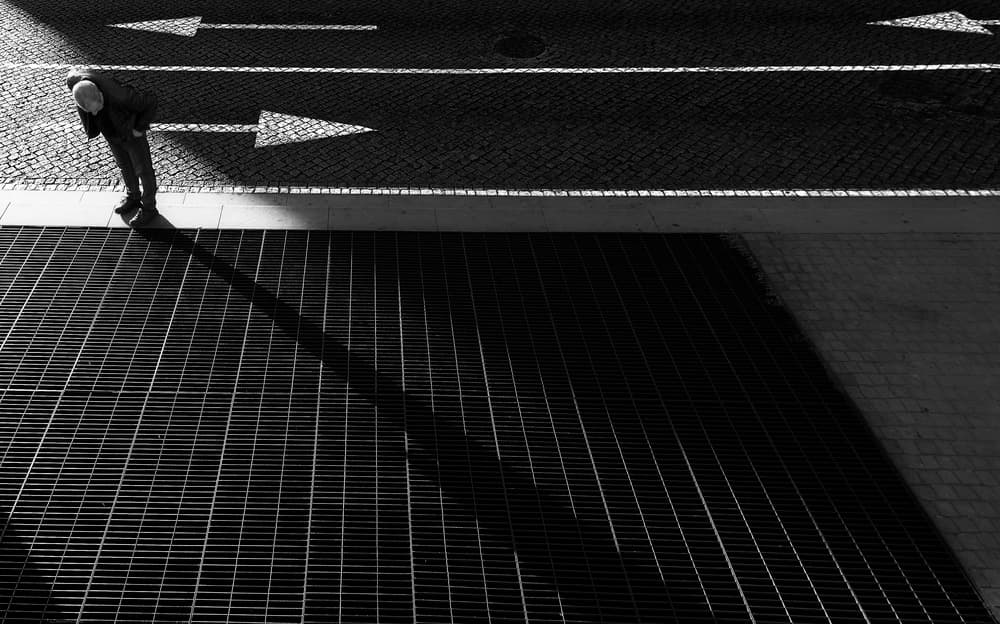 Solitary Street Shadow by Paulo Abrantes — canvas wall art