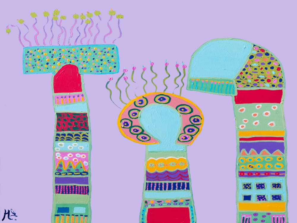 Whimsical Patterned Forms by Helen Joynson — canvas wall art