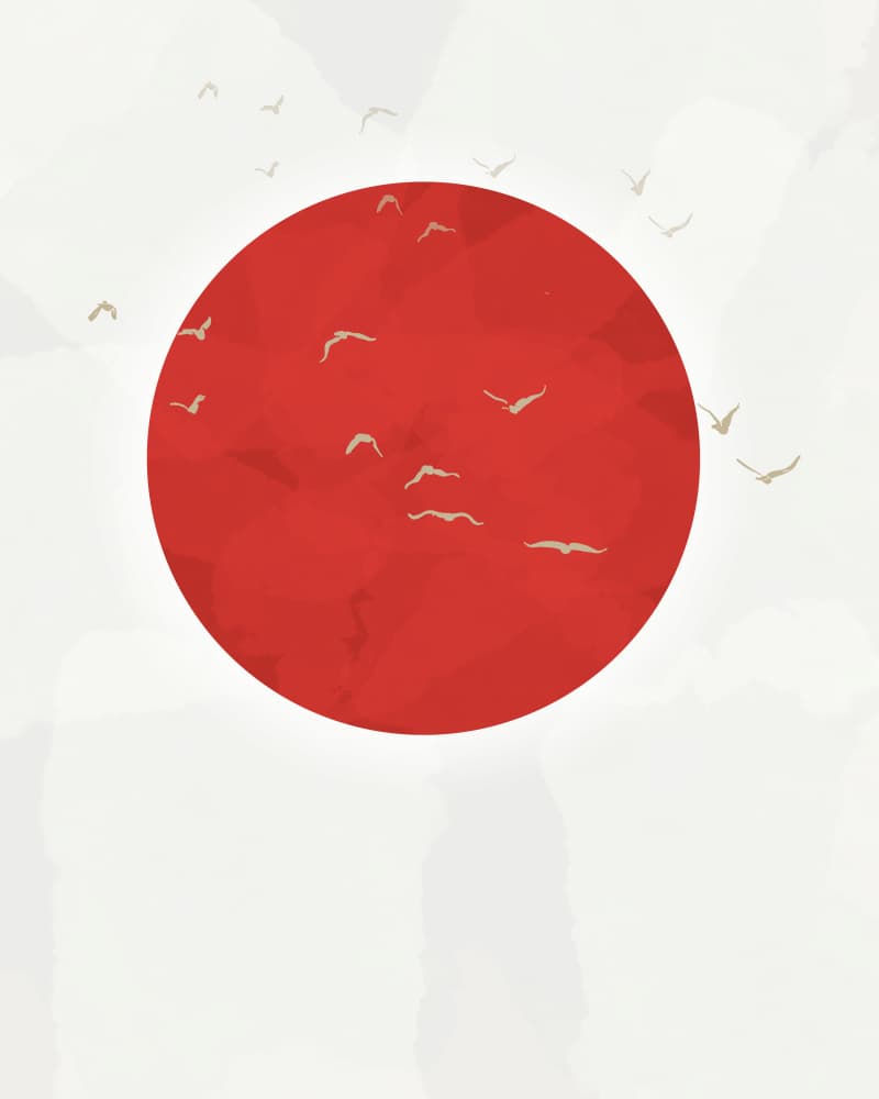 Soaring Red Sun by Sannel Larson — canvas wall art