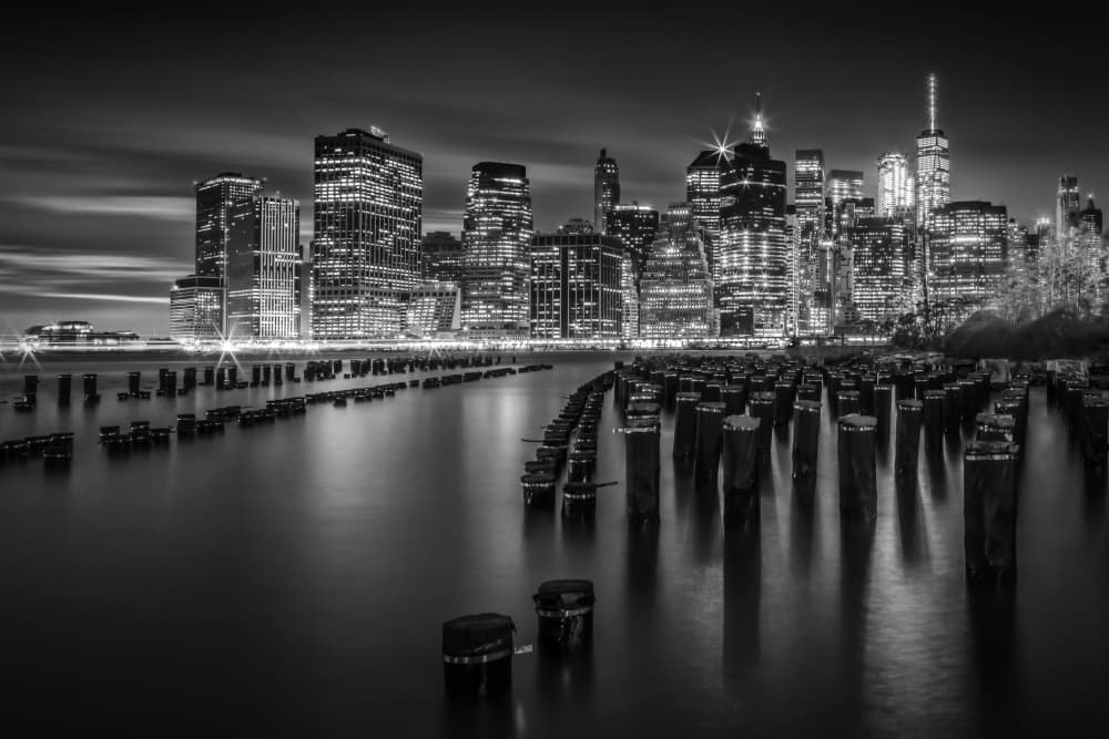 New York City Night by Melanie Viola — canvas wall art