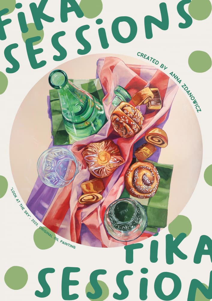 Cozy Fika Spread by Anna Zdanowicz — canvas wall art