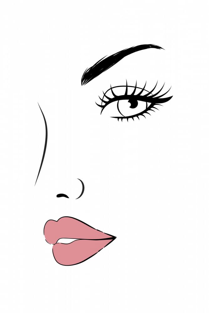 Elegant Woman's Profile by Martina — canvas wall art