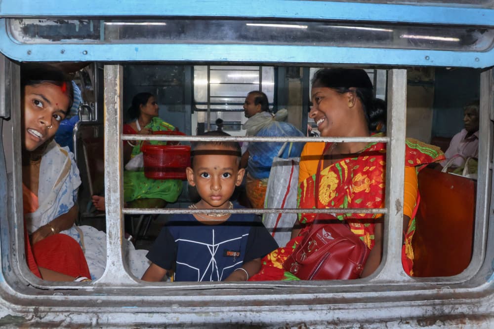 Indian Train Window by Kuntal Biswas — canvas wall art