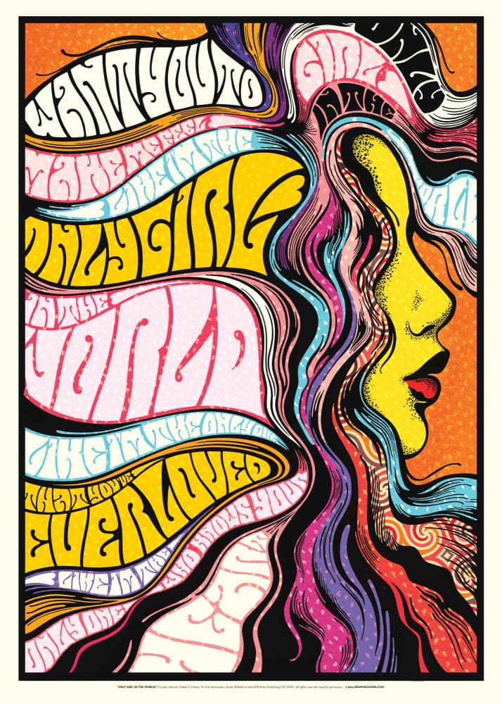 Psychedelic Love Message by Nour Tohme — canvas wall art