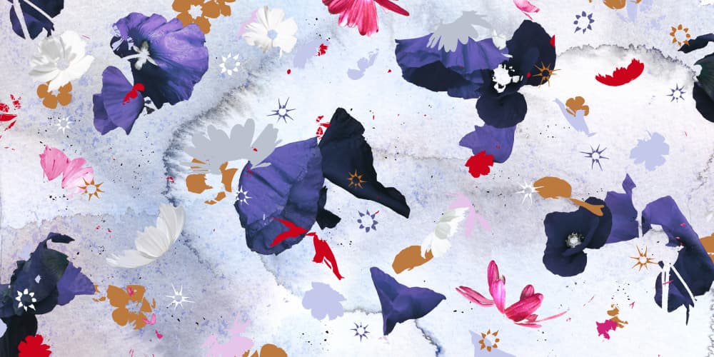 Floating Floral Dreams by Miriam Stayte — canvas wall art
