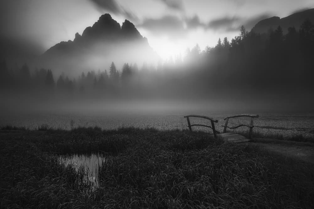 Foggy Mountain Morning by Thomas de Franzoni — canvas wall art