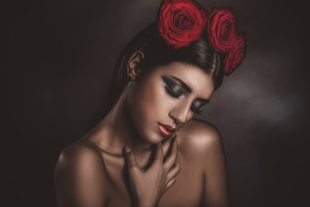 Dark Beauty Red Roses by Peppe Tambè — canvas wall art