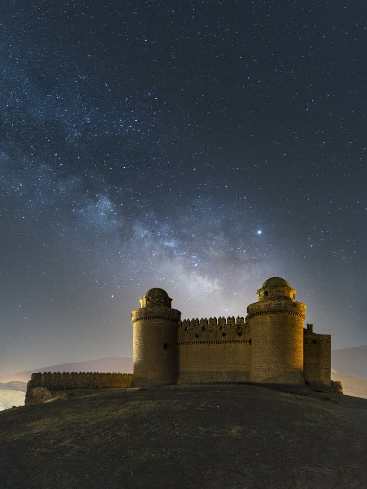 Castle Under Milky Way by Manuel Jose Guillen Abad — canvas wall art