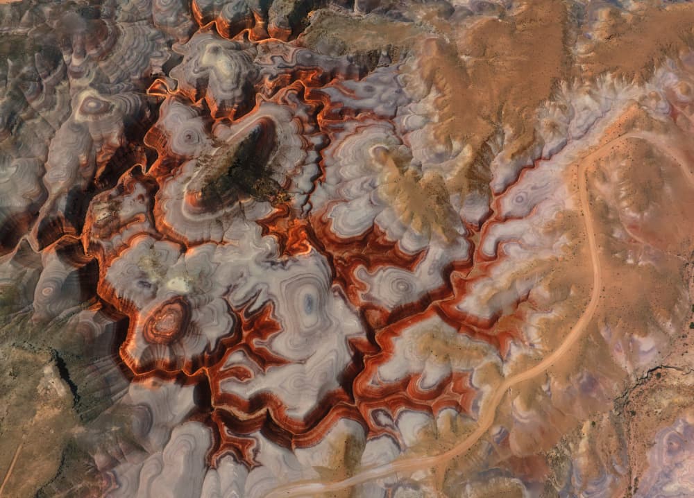 Vivid Geological Patterns by MIN LI — canvas wall art