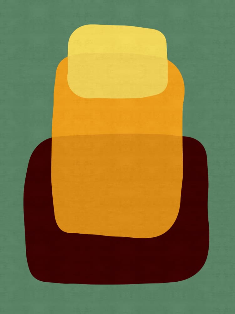 Layered Abstract Shapes by Vitor Costa — canvas wall art