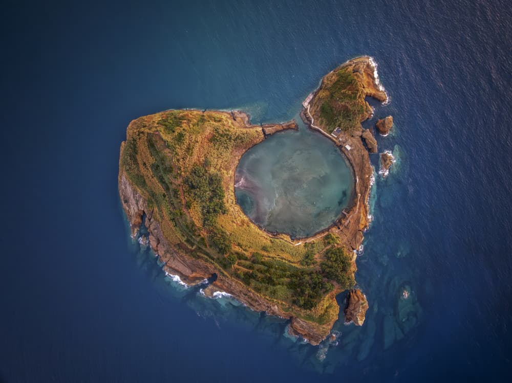 Aerial Island Lagoon by David Martin Castan — canvas wall art