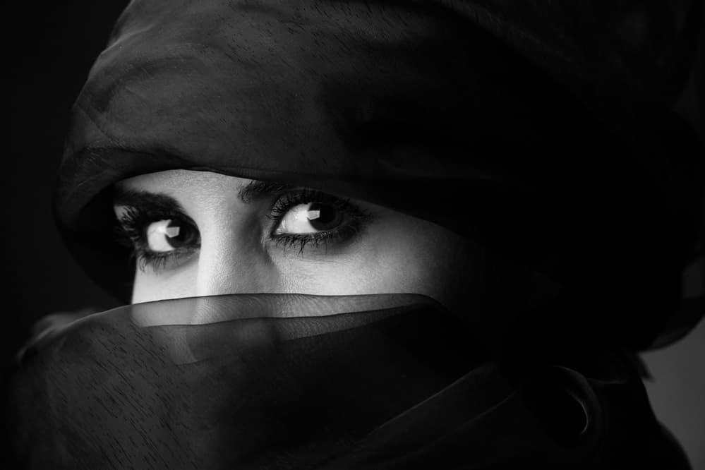 Mysterious Veiled Woman by Mehdi Mokhtari — canvas wall art