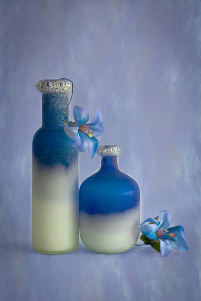 Serene Blue Still Life by Wendy Xu — canvas wall art
