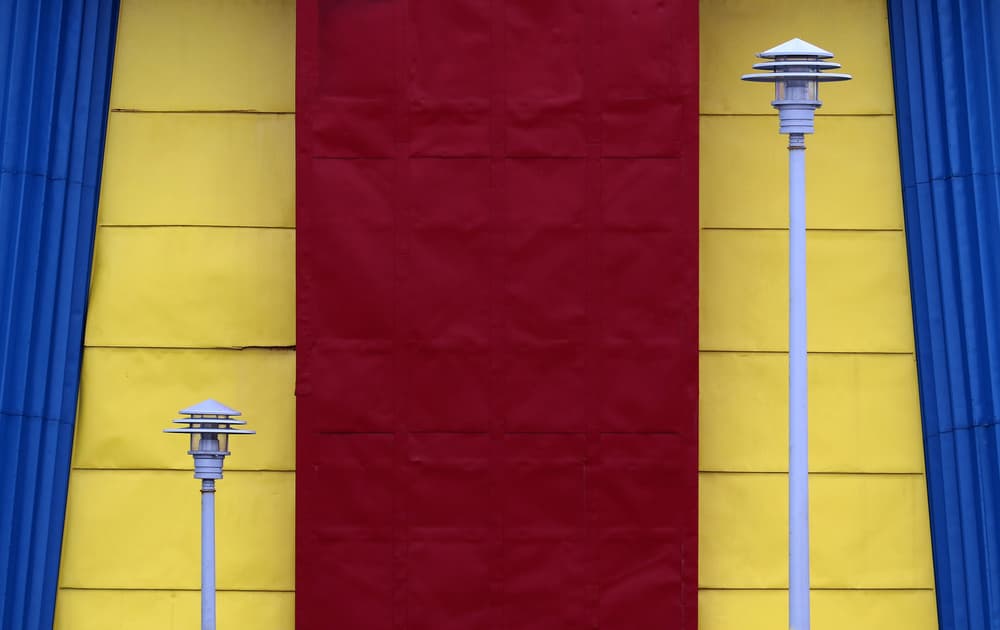 Architectural Color Blocking by Hans-Wolfgang Hawerkamp — canvas wall art