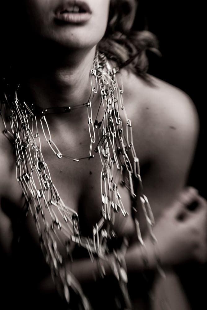Sensual Pin Necklace by Bogdan Bouşcă — canvas wall art
