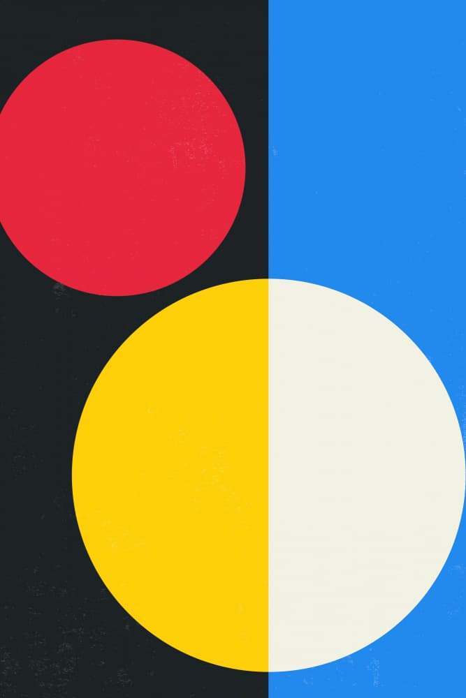 Bold Geometric Circles by jay stanley — canvas wall art