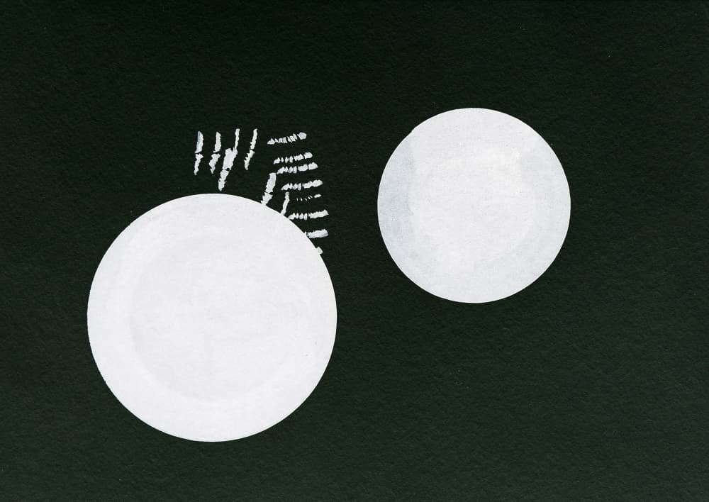 Abstract White Circles by Santhosh ch — canvas wall art