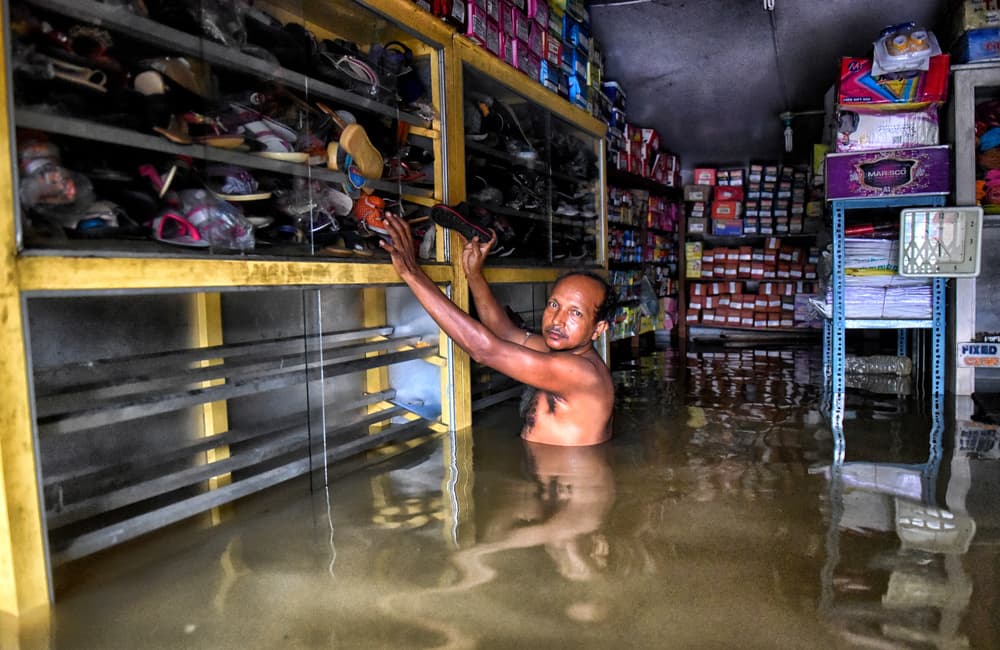 Flooded Shoe Store by Avishek Das — canvas wall art
