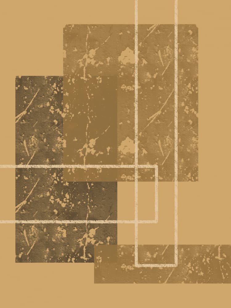 Earthy Geometric Abstract by Yuli Saputra — canvas wall art