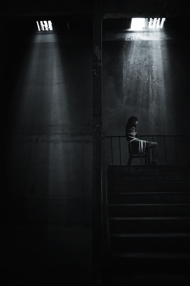 Dramatic Light Bound Woman by Hari Sulistiawan — canvas wall art