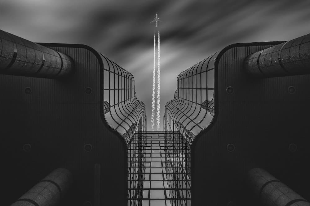 Flight Path Architecture by Tomoshi Hara — canvas wall art