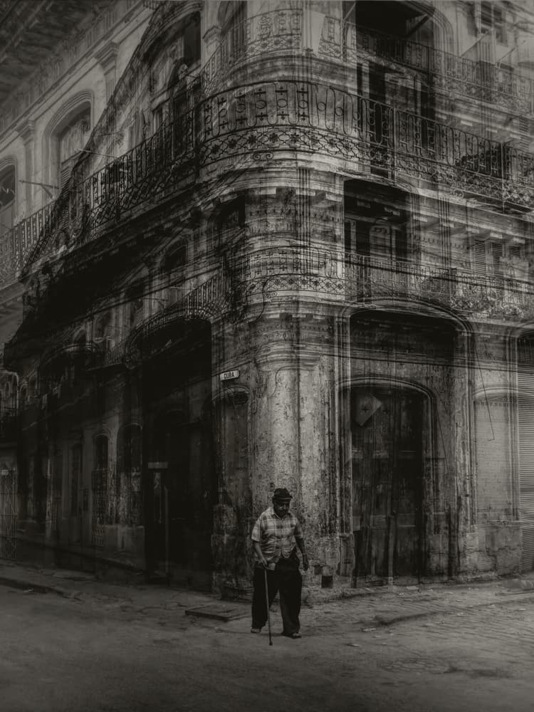 Old Man City Corner by Roxana Labagnara — canvas wall art