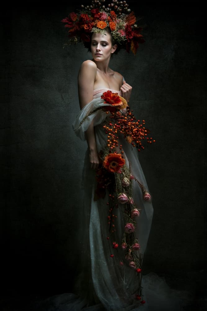 Ethereal Autumn Goddess by Siegart — canvas wall art