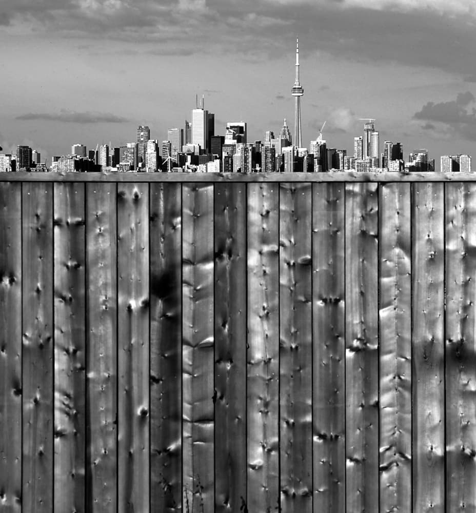 Toronto Beyond the Fence by Jian Wang — canvas wall art
