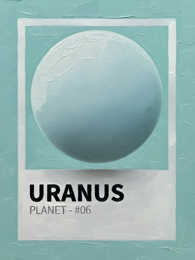 Uranus Minimalist Planet by HUGO — canvas wall art