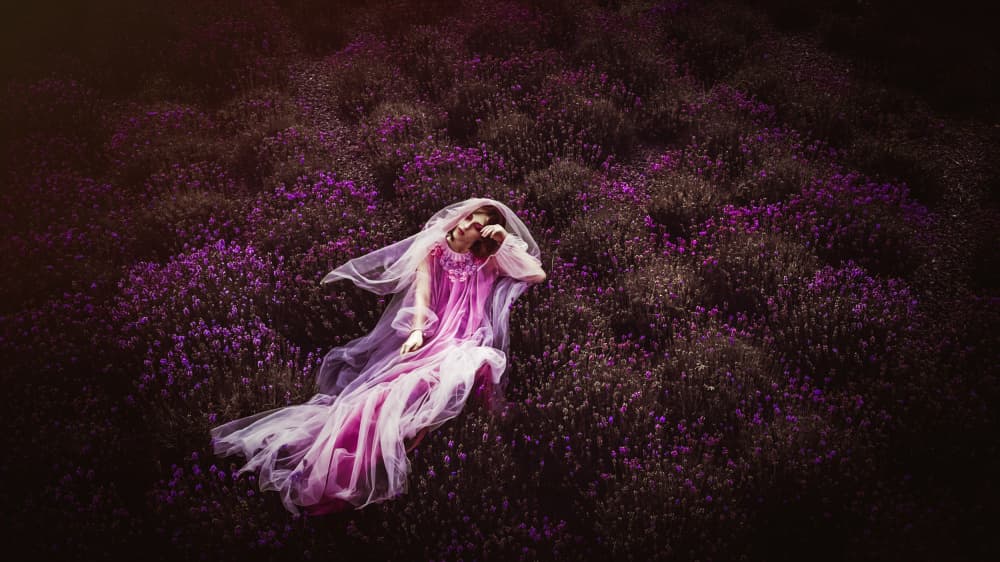 Ethereal Woman Lavender Field by Ruslan Bolgov — canvas wall art