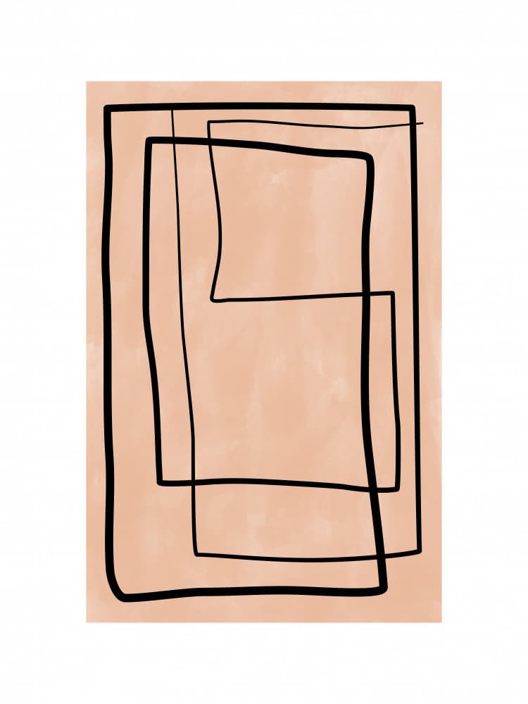 Overlapping Abstract Lines by Elena Ristova — canvas wall art
